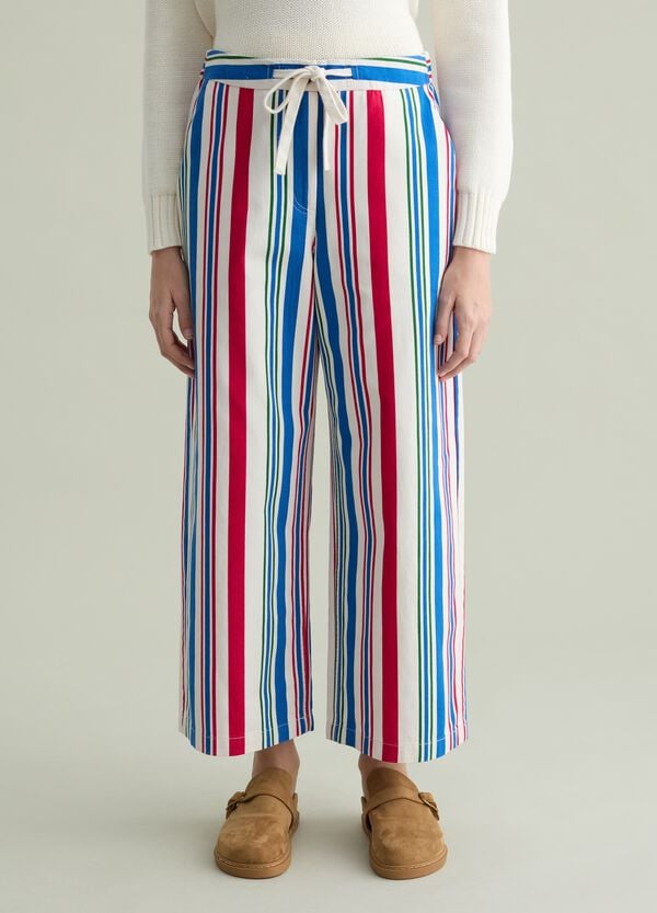 Ovs Pantalone A Gamba Larga Righe Multicolor