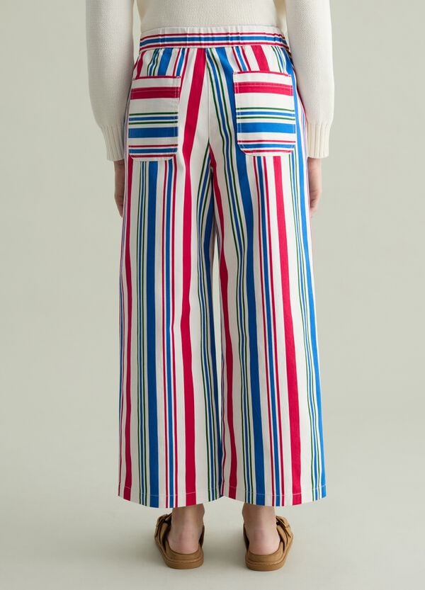 Ovs Pantalone A Gamba Larga Righe Multicolor