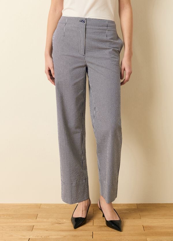 Ovs Pantalone A Gamba Larga Righe Sottili