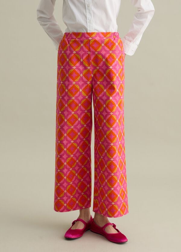 Ovs Pantalone A Gamba Larga Stampa All-over