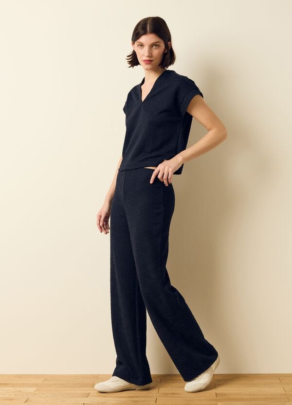 Ovs Pantalone a gamba larga trama lavorata