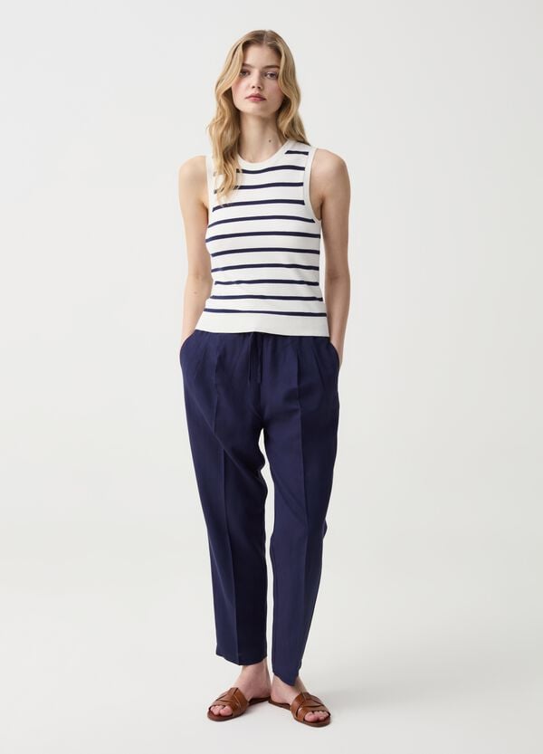 Ovs Pantalone A Sigaretta Con Pinces E Coulisse