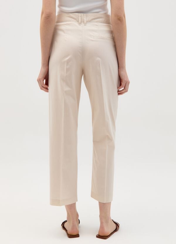 Ovs Pantalone A Sigaretta Crop Con Pinces