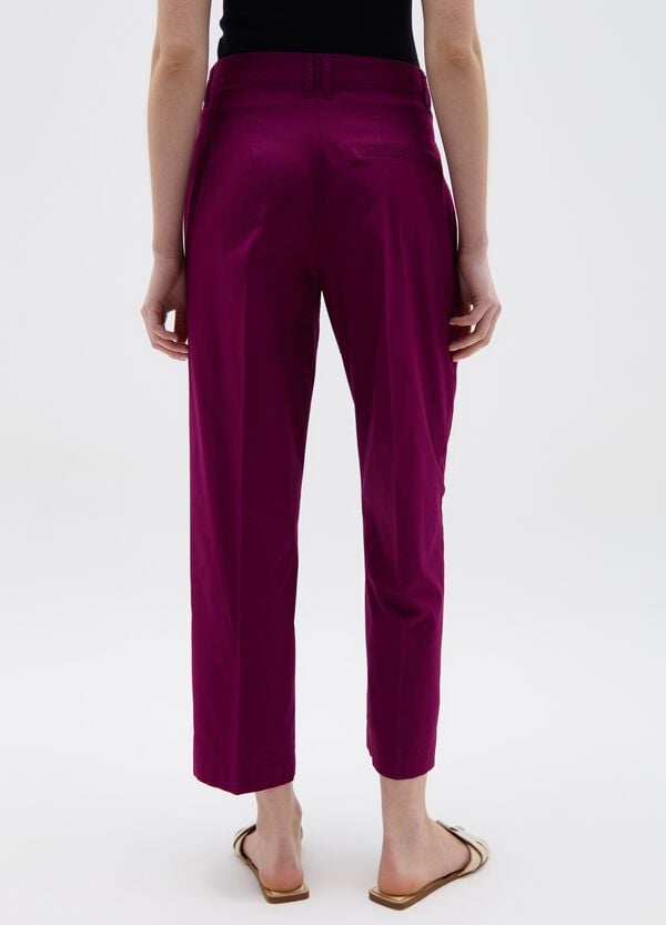 Ovs Pantalone A Sigaretta Crop Con Pinces