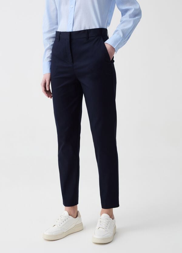 Ovs Pantalone A Sigaretta In Cotone Stretch