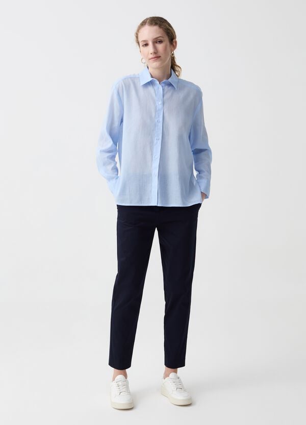 Ovs Pantalone a sigaretta in cotone stretch