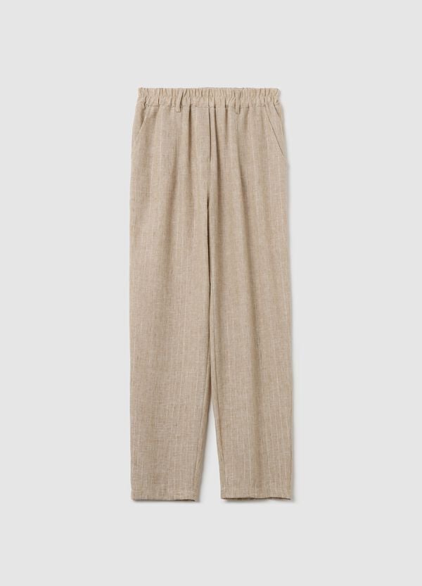 Ovs Pantalone beige in tessuto stretch