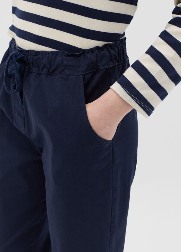 Ovs Pantalone Blu In Cotone Stretch