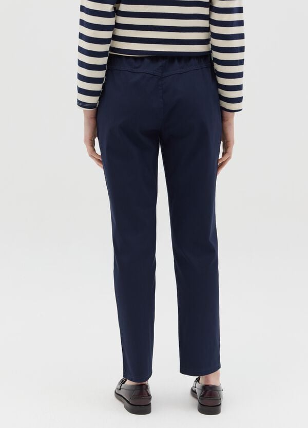 Ovs Pantalone Blu In Cotone Stretch