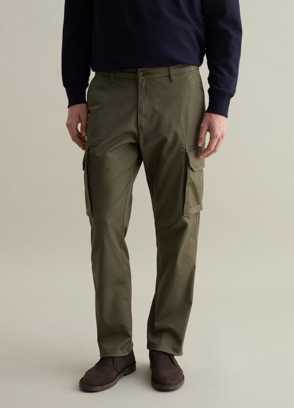 Ovs Pantalone Cargo In Cotone Stretch