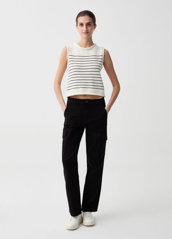 Ovs Pantalone cargo in cotone stretch