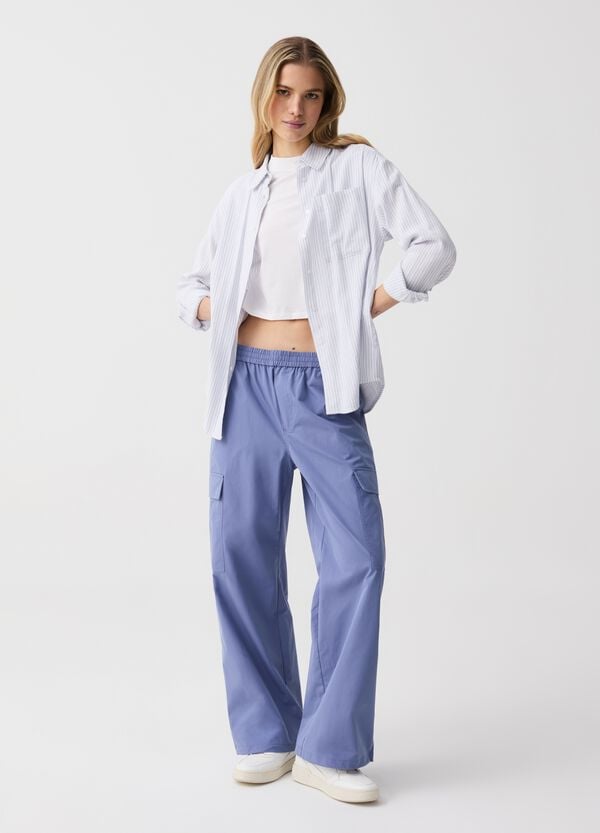 Ovs Pantalone cargo in popeline