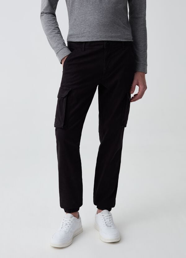 Ovs Pantalone Cargo Slim Fit Cuff Hem