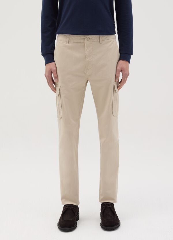 Ovs Pantalone Cargo Slim Fit In Cotone Stretch