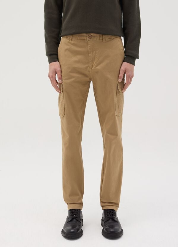 Ovs Pantalone Cargo Slim Fit In Cotone Stretch