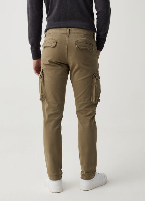 Ovs Pantalone Cargo Slim Fit In Twill Stretch