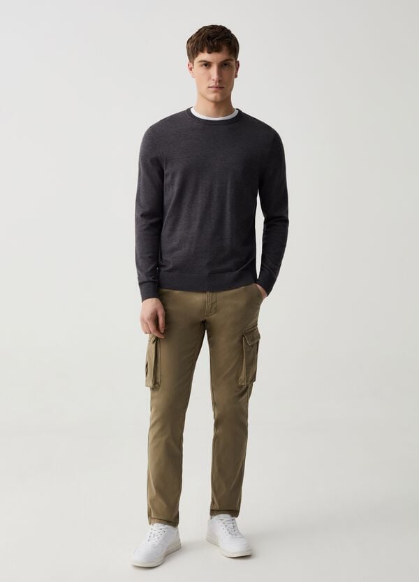 Ovs Pantalone cargo slim fit in twill stretch
