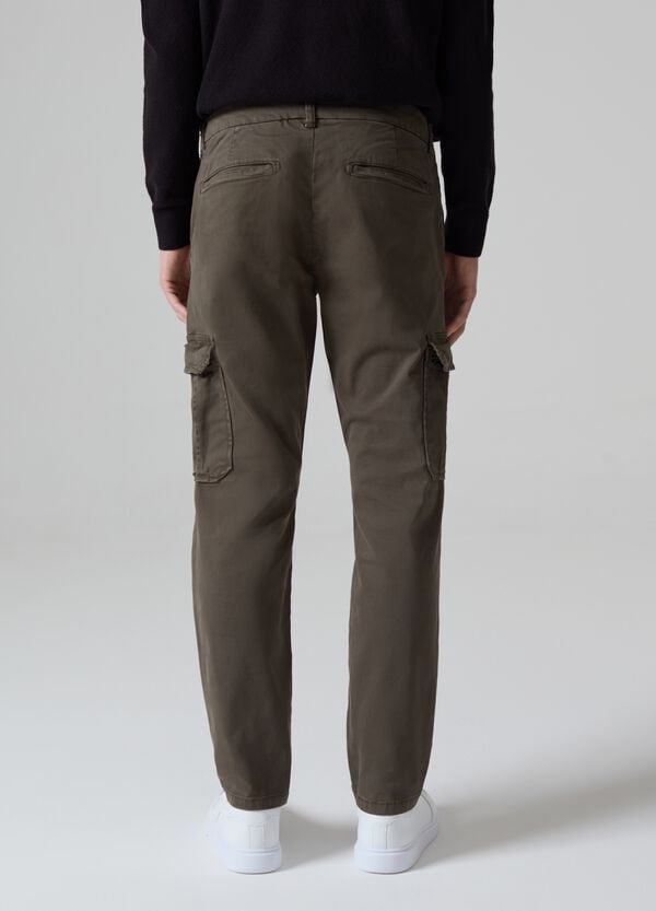 Ovs Pantalone Chino Cargo In Cotone Stretch
