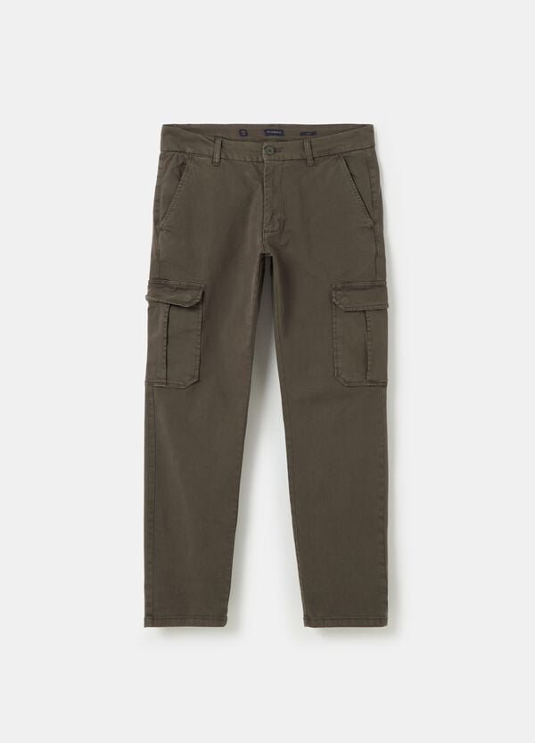 Ovs Pantalone Chino Cargo In Cotone Stretch