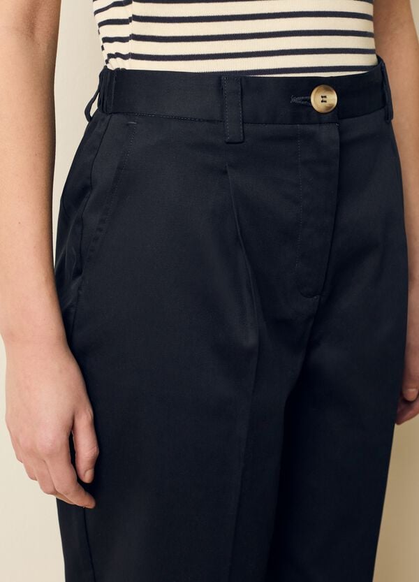 Ovs Pantalone Chino Cropped Con Pinces