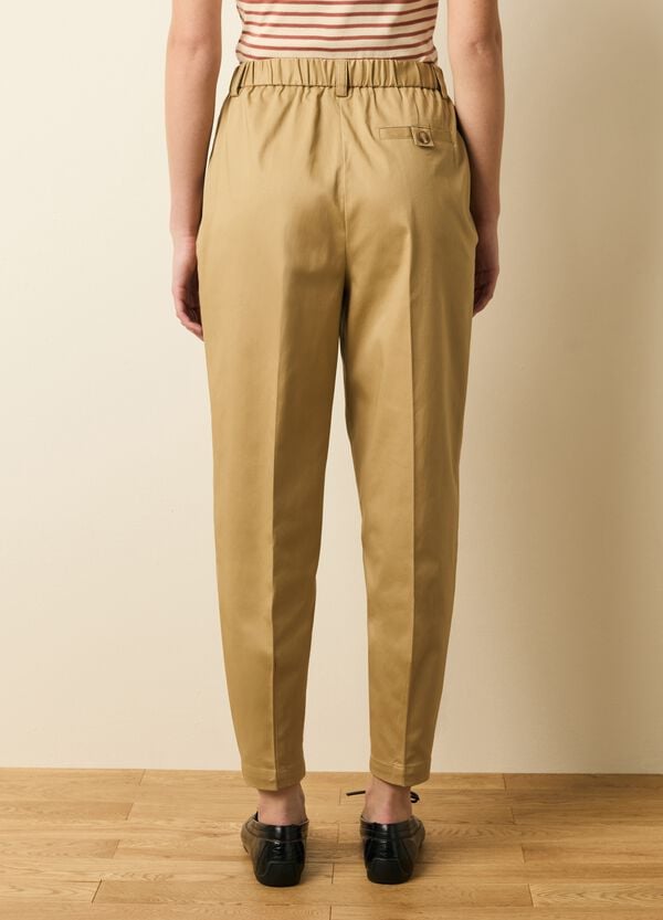 Ovs Pantalone Chino Cropped Con Pinces