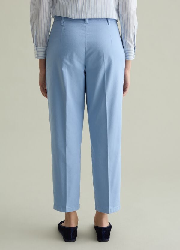 Ovs Pantalone Chino Cropped Con Pinces