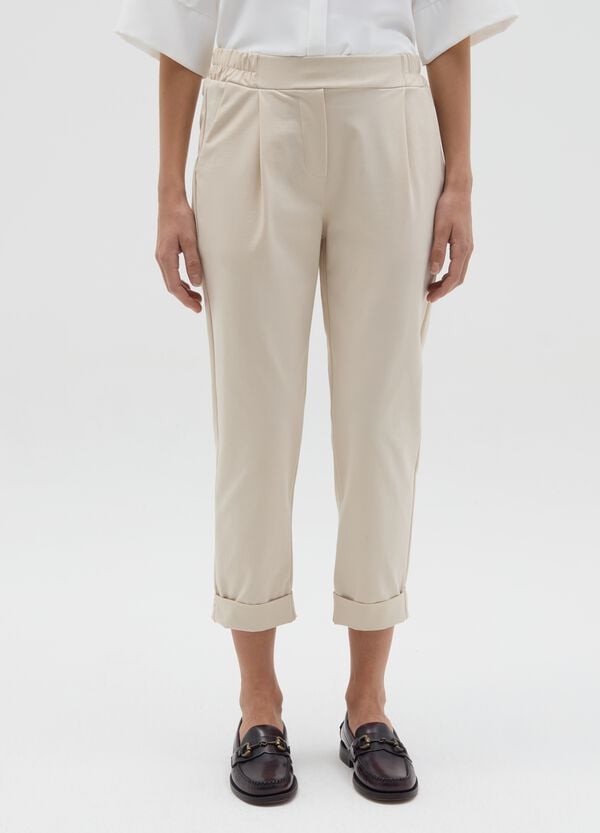 Ovs Pantalone Chino Cropped Con Risvolti