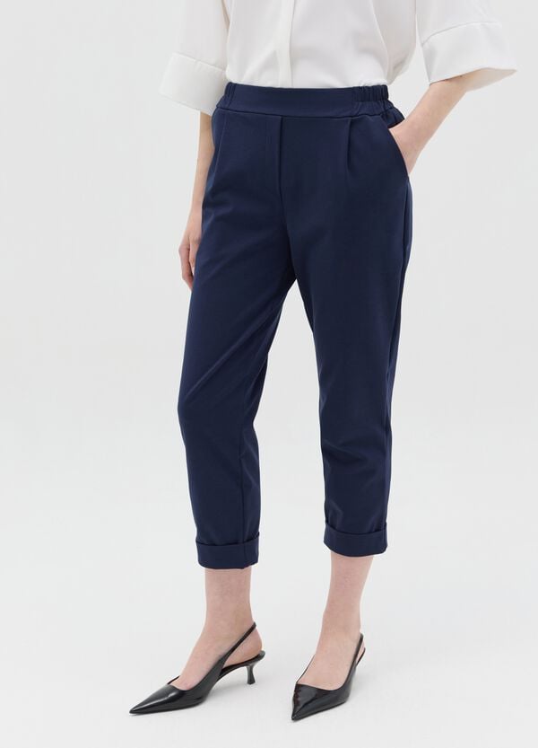 Ovs Pantalone Chino Cropped Con Risvolti