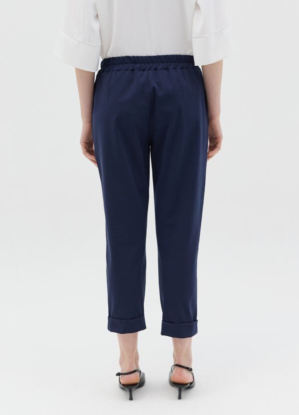 Ovs Pantalone Chino Cropped Con Risvolti