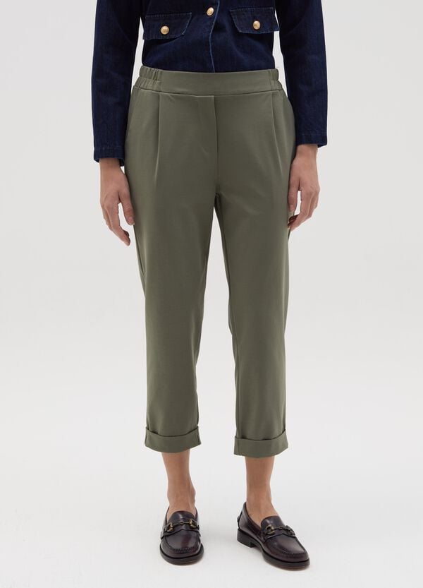 Ovs Pantalone Chino Cropped Con Risvolti