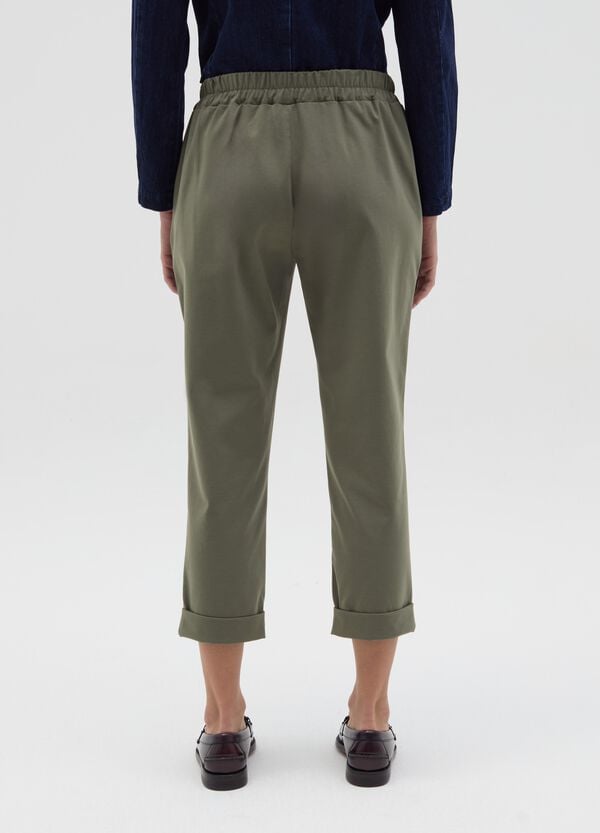 Ovs Pantalone Chino Cropped Con Risvolti