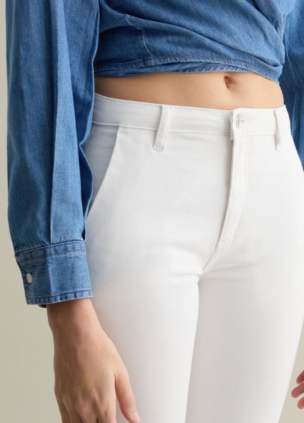 Ovs Pantalone Chino Flare Fit In Twill