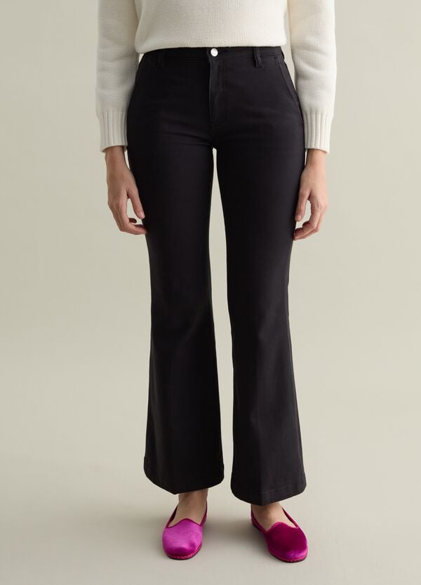 Ovs Pantalone Chino Flare Fit In Twill