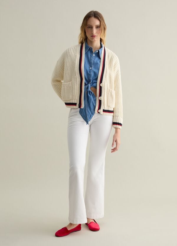 Ovs Pantalone chino flare fit in twill