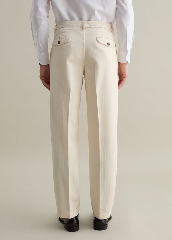 Ovs Pantalone Chino Gessato Con Pinces