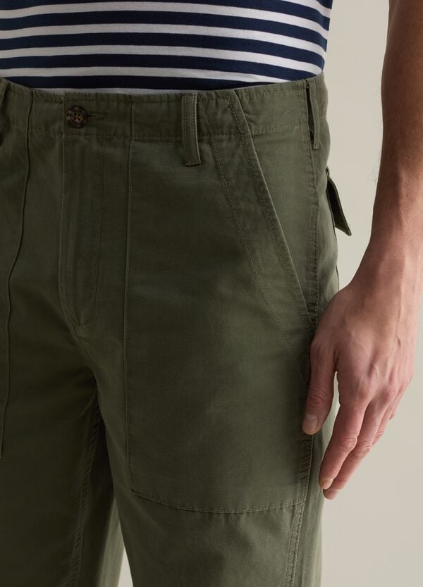 Ovs Pantalone Chino In Cotone E Lino
