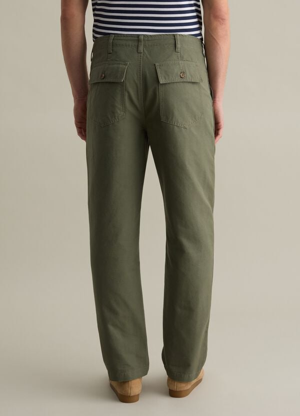 Ovs Pantalone Chino In Cotone E Lino