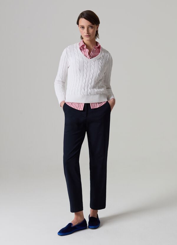 Ovs Pantalone chino in cotone stretch