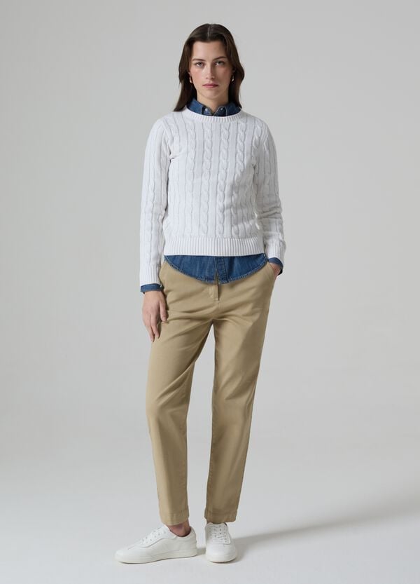 Ovs Pantalone Chino In Cotone Stretch