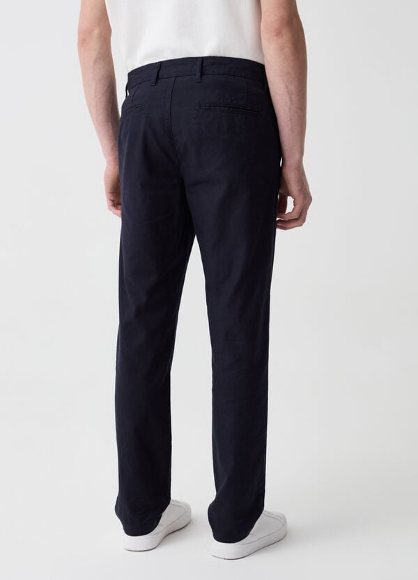 Ovs Pantalone Chino In Lino E Cotone