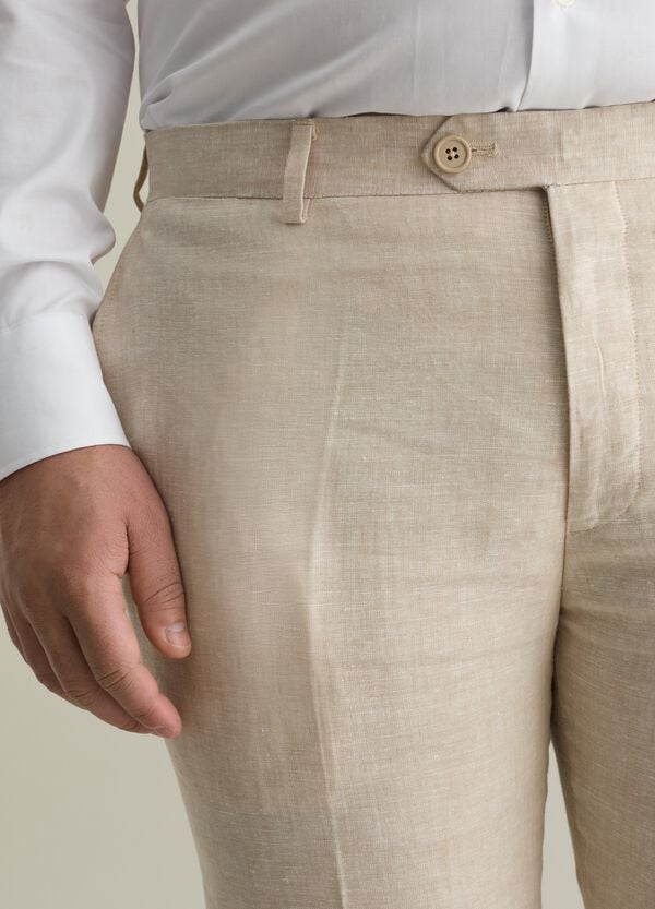 Ovs Pantalone Chino Oversize In Lino Plus Size