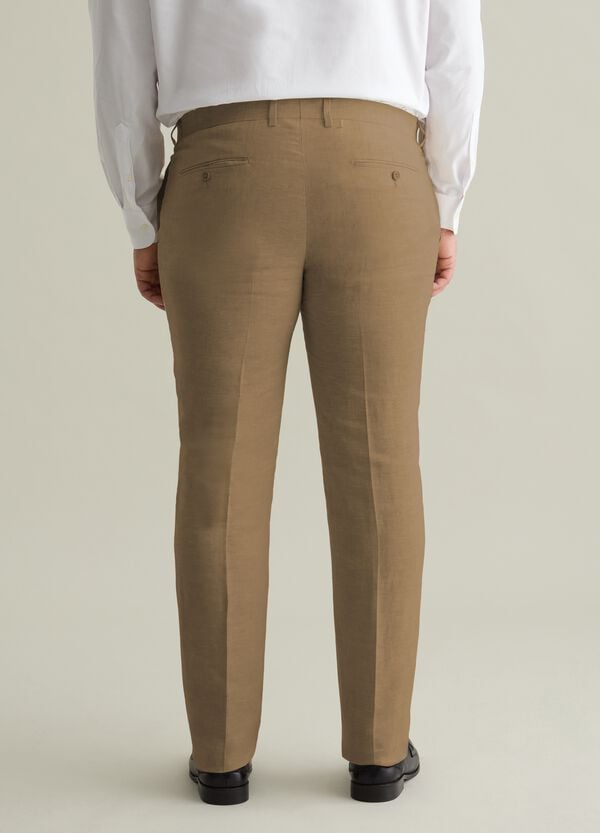 Ovs Pantalone Chino Oversize In Lino Plus Size