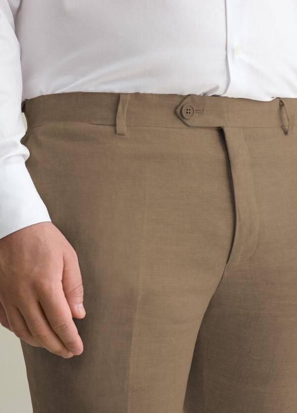 Ovs Pantalone Chino Oversize In Lino Plus Size