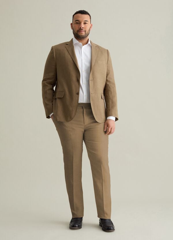 Ovs Pantalone chino oversize in lino Plus Size