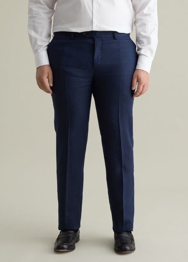 Ovs Pantalone Chino Oversize In Lino Plus Size