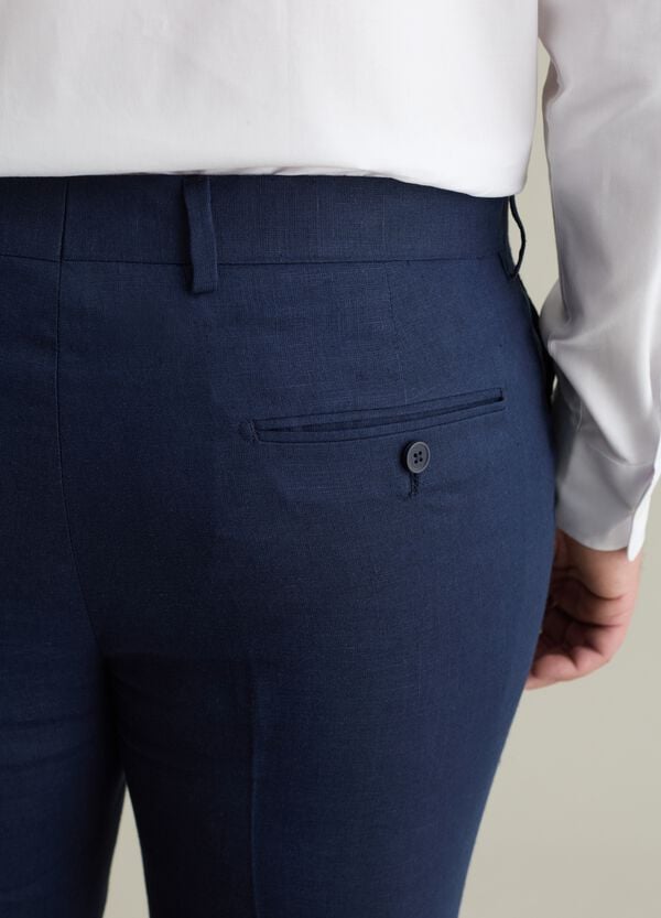 Ovs Pantalone Chino Oversize In Lino Plus Size