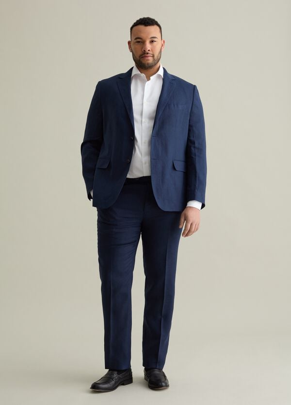 Ovs Pantalone chino oversize in lino Plus Size