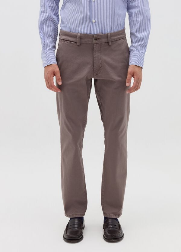 Ovs Pantalone Chino Regular Fit In Cotone Stretch