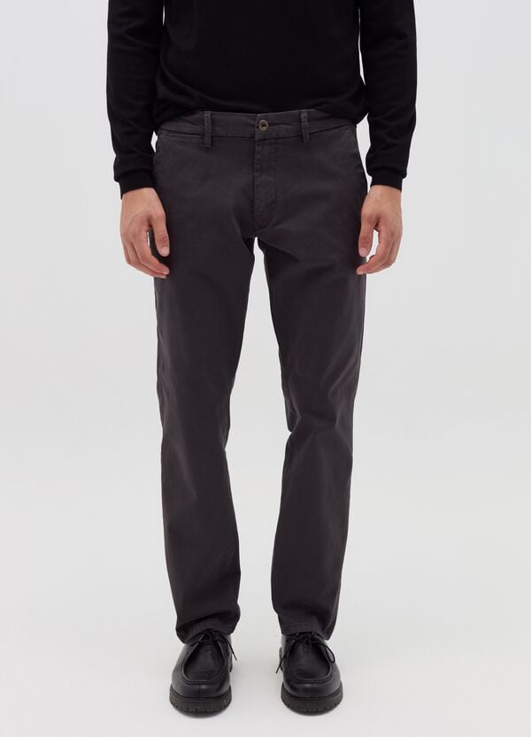 Ovs Pantalone Chino Regular Fit In Cotone Stretch