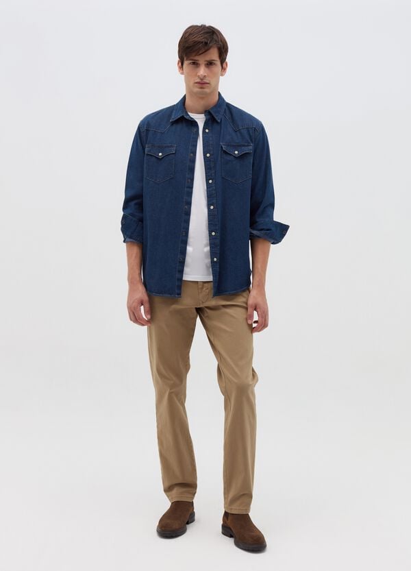 Ovs Pantalone chino regular fit in cotone stretch